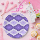 Violett-Diamantmuster Pappteller (Party)