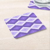 Violett-Diamantmuster Rechteckiger Pappuntersetzer (angewinkelt)