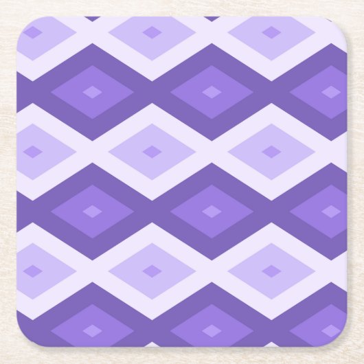 Violett-Diamantmuster Rechteckiger Pappuntersetzer (Vorderseite)