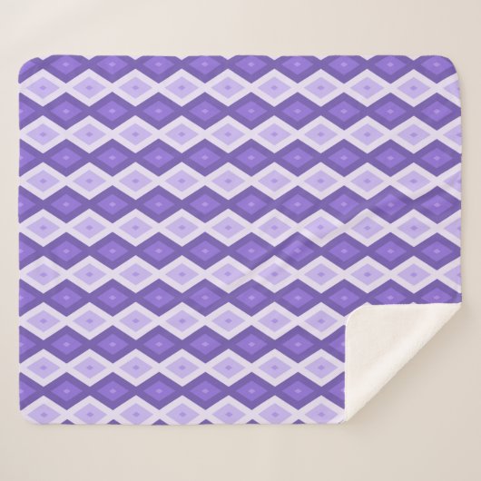 Violett-Diamantmuster Sherpadecke (Vorderseite (Horizontal))