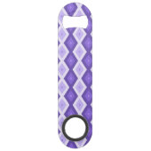 Violett-Diamantmuster Speed Flaschenöffner (Rückseite)