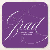 Violett | Eloquence Abschluss Rechteckiger Pappuntersetzer (Vorderseite)