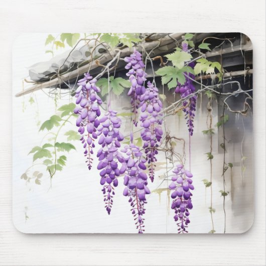 Violett florale Natur Mousepad (Vorne)