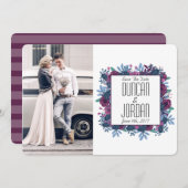 Violett Foto Ankündigung Datum freihalten (Vorne/Hinten)