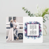 Violett Foto Ankündigung Datum freihalten (Stehend Vorderseite)