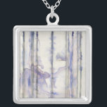 Violett-freie Ausdrucksfarbe Versilberte Kette<br><div class="desc">Dieses phantastische freie Ausdruckswerk von Jennifer Goldberger ist eine violette Aquarell voller Leben. Schwarze Linien verlaufen senkrecht in der Scheibe,  und violette Tropfen erstrecken sich von ihnen wie Wellen in einem See. Ein wunderschöner Druck,  der bei einigen Zazzle-Produkten gut ankommt. Bestelle noch heute!</div>