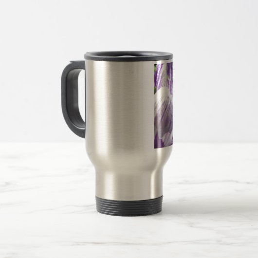 Violett-Frühlingscrocus Reisebecher (Vorderseite Links)