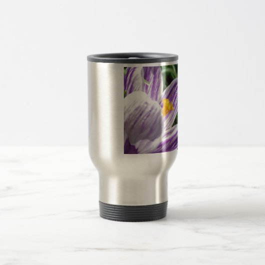 Violett-Frühlingscrocus Reisebecher (Mittel)