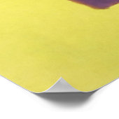 violett, gelb auf grün poster (Ecke)