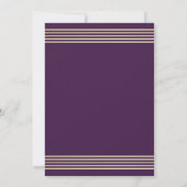 Violett | Gold Confetti 40. Geburtstag Party Einladung (Rückseite)