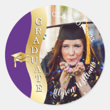 Violett | Gold Graduate Wave Grad Cap Foto