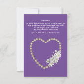 Violett, Grün, Blau, Gold, Seide und HochzeitDanke RSVP Karte (Rückseite)