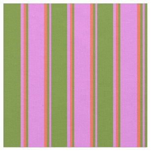 Violett, grün und rot, Streifen/Linse Stoff