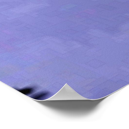 Violett-grüne, farbenfrohe abstrakte Kunstwerke Poster (Ecke)