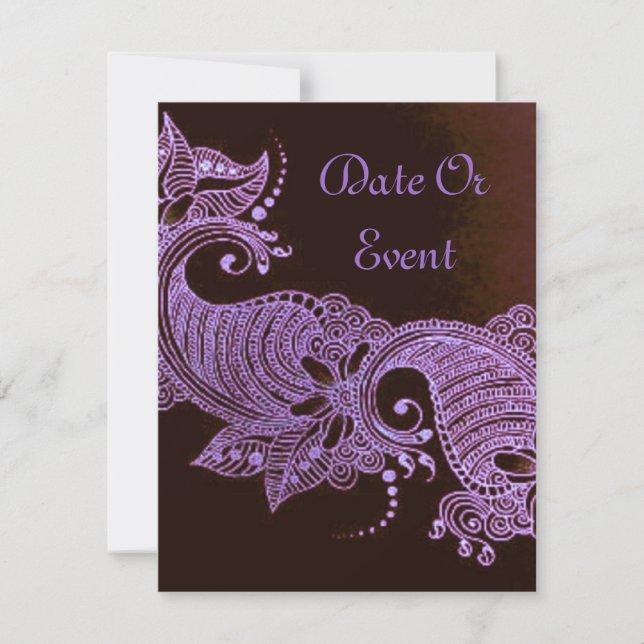 Violett henna mehndi floral (Vorderseite)