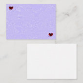 Violett-Honeycomb- und Herz-Mitteilungskarten Mitteilungskarte (Vorne/Hinten)