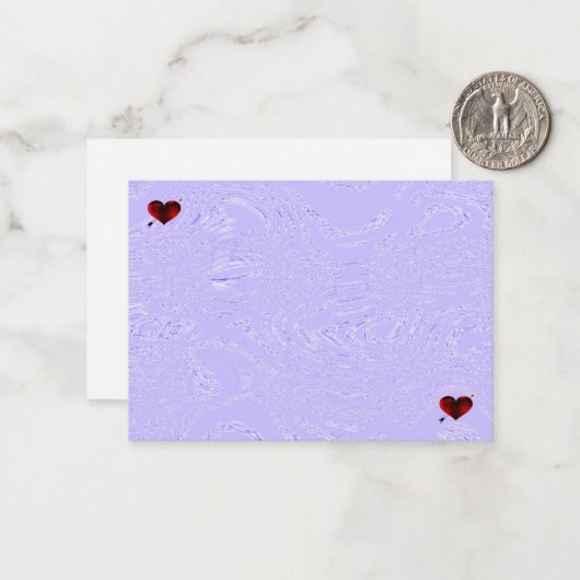 Violett-Honeycomb- und Herz-Mitteilungskarten Mitteilungskarte (Vorderseite/Rückseite Beispiel)