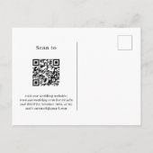 Violett-Lavendel QR UAWG Details Hochzeit Einladungspostkarte (Rückseite)