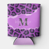 Violett-Leopard-Printwerbung Dosenkühler (Vorderseite)