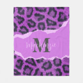 Violett-Leopard-Printwerbung Fleecedecke (Vorderseite)