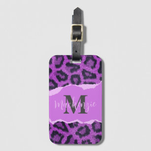 Violett-Leopard-Printwerbung Gepäckanhänger