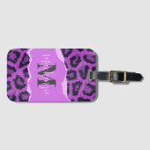 Violett-Leopard-Printwerbung Gepäckanhänger (Vorderseite (Horizontal))
