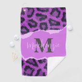 Violett-Leopard-Printwerbung Golfhandtuch (Insitu)