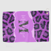 Violett-Leopard-Printwerbung Golfhandtuch (Horizontal)