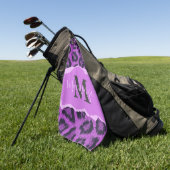 Violett-Leopard-Printwerbung Golfhandtuch (Gras)