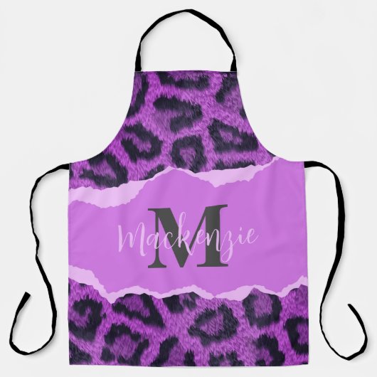 Violett-Leopard-Printwerbung Schürze (Vorderseite)