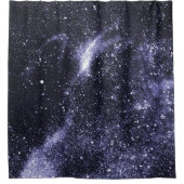 Violett lila abstrakte Galaxie Duschvorhang (Vorderseite)