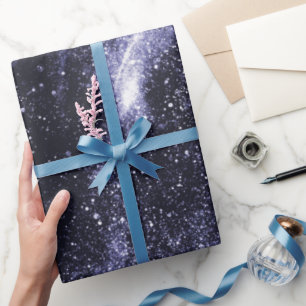 Violett lila abstrakte Galaxie Geschenkpapier