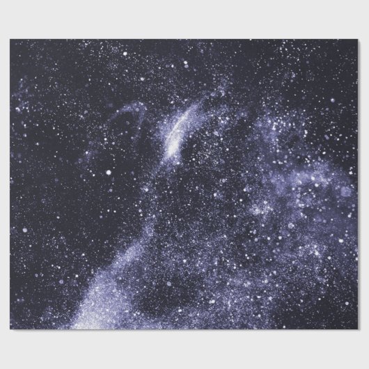 Violett lila abstrakte Galaxie Geschenkpapier (Flach)