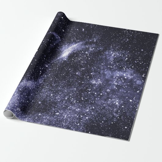 Violett lila abstrakte Galaxie Geschenkpapier (Ungerollt)