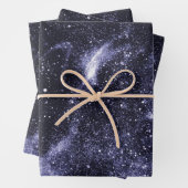 Violett lila abstrakte Galaxie Geschenkpapier Set (Beispiel)