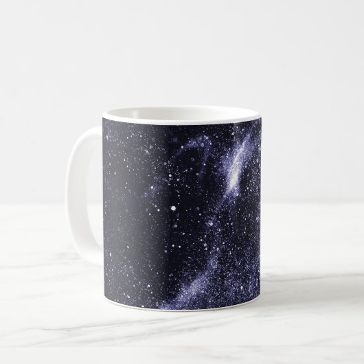 Violett lila abstrakte Galaxie Kaffeetasse (Vorderseite Links)