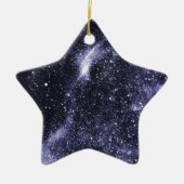 Violett lila abstrakte Galaxie Keramik Ornament (Vorne)