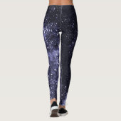 Violett lila abstrakte Galaxie Leggings (Rückseite)