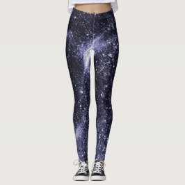 Violett lila abstrakte Galaxie Leggings