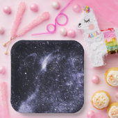 Violett lila abstrakte Galaxie Pappteller (Party)