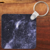 Violett lila abstrakte Galaxie Schlüsselanhänger (Rückseite)