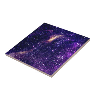 Violett-lila abstrakte Galaxie Universum Fliese