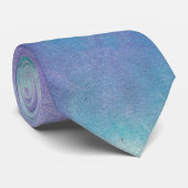 Violett Lila Aquamarin grün Abstrakte Wasserfarbe Krawatte (Gerollt)