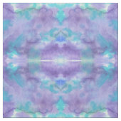 Violett Lila Aquamarin grün Abstrakte Wasserfarbe Stoff (Muster)