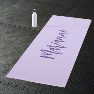 Violett lila benutzerdefinierter Namensschriftzug Yogamatte