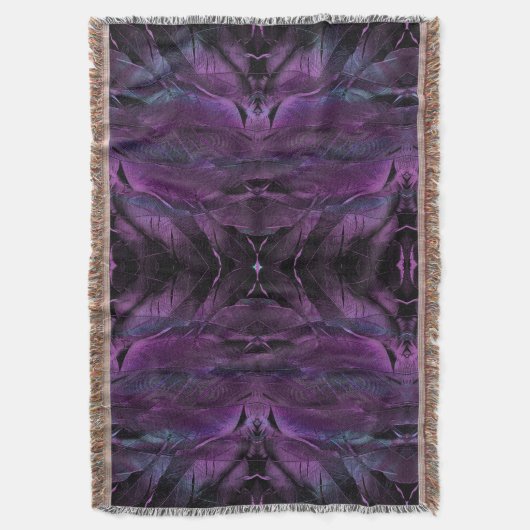 Violett Lila blaue Federstruktur abstrakt Decke (Vorderseite Vertikal)