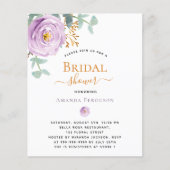 Violett lila Blumengrün Budget Brautparty (Vorderseite)