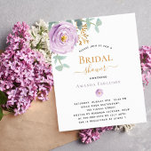 Violett lila Blumengrün Budget Brautparty