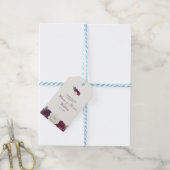 Violett Lila Blumenhochzeit Geschenkanhänger (Mit Garn)