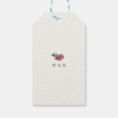 Violett Lila Blumenhochzeit Geschenkanhänger (Rückseite)